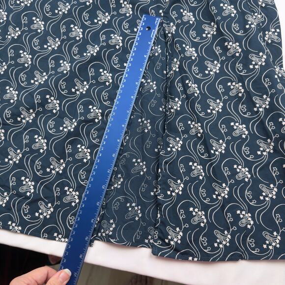 J.Crew LRG Navy Blue Short-Sleeve Smocked Dress Starry Swirl NWT - Picture 8 of 8